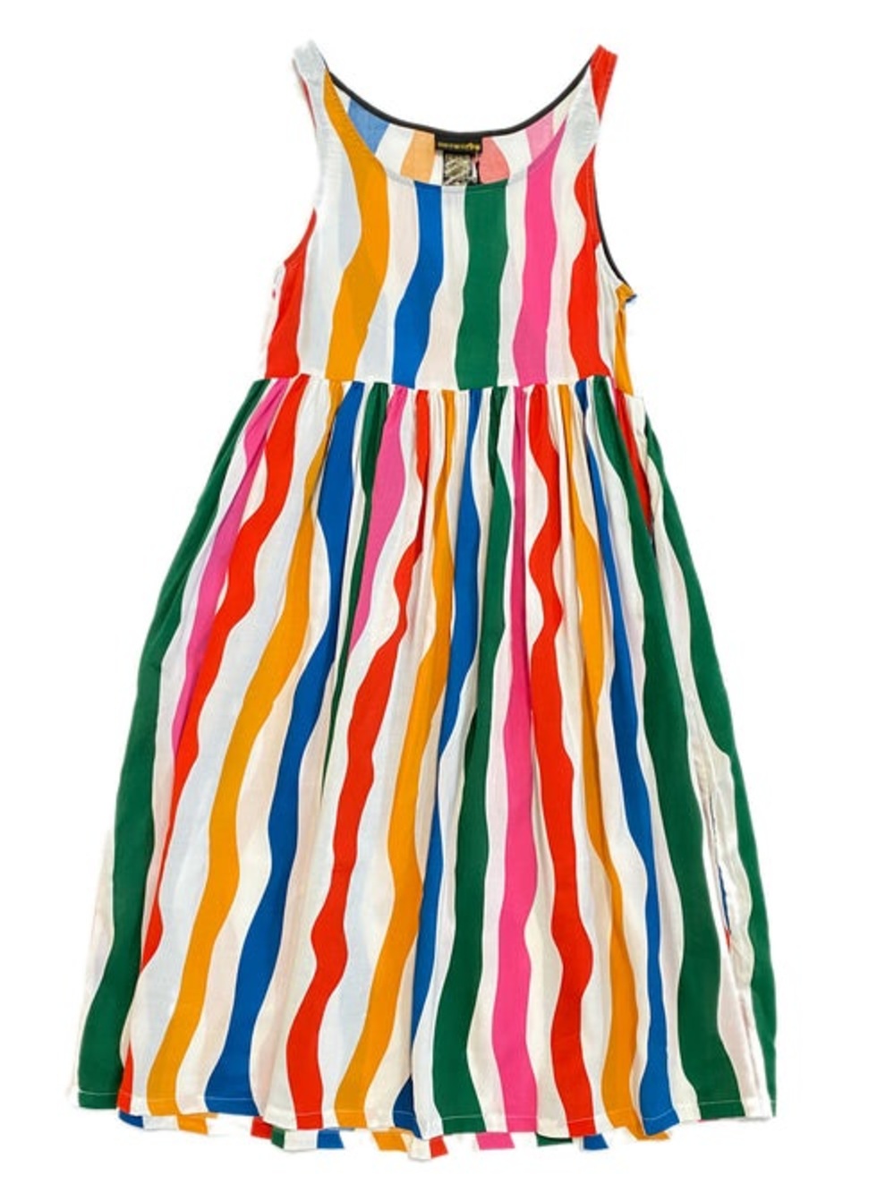 Nooworks Multicolor Wavy Stripe Sleeveless Dress